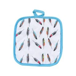 Best reviews of ???? HiEnd Accents 1 PC Tossed Feather Printed Pot Holder ????