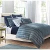 Discount ???? HiEnd Accents 3 Pc Harper Stripe Duvet Set, Super King Blue ????