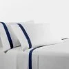Flash Sale ???? HiEnd Accents 350 TC Flange Design Sheet Set, Navy ???? -HiEnd Accents shop 350 TC Flange Design Sheet Set2C Navy