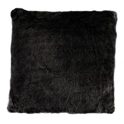 New ???? HiEnd Accents Arctic Bear Mink Euro Sham, 27x27 Black ????