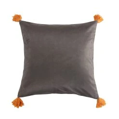 Flash Sale ⭐ HiEnd Accents Aria Square Pillow With 4 Tassels, 20x20 - Gray ????