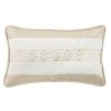 Promo ✨ HiEnd Accents Chain Link Embroidery Pillow On Champaign Bubble Jacquard , 16x26 ????