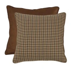 Cheap ???? HiEnd Accents Crestwood Houndstooth Euro Sham Reversed To Suede, 27"X27" ????