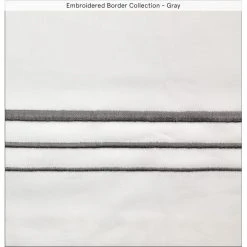 Wholesale ???? HiEnd Accents Embroidered Border 350TC Modern Urban 4 Piece Sheet Set Gray ???? -HiEnd Accents shop Embroidered Border 350TC Modern Urban 4 Piece Sheet Set 7