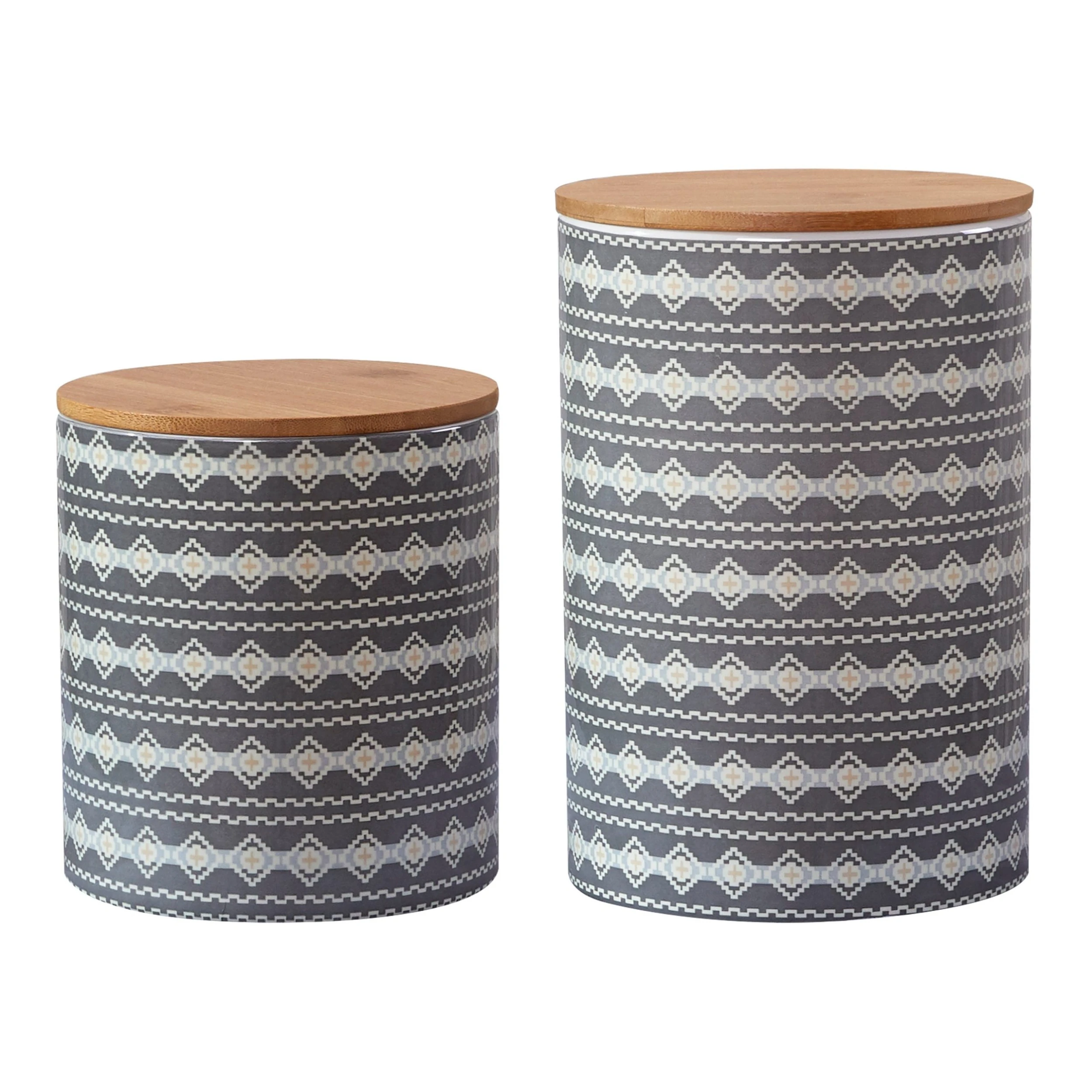 Brand new ???? HiEnd Accents 2 PC Large Aztec Design Canister Set ???? 3 Brand new ???? HiEnd Accents 2 PC Large Aztec Design Canister Set ????