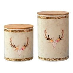 Best Pirce ???? HiEnd Accents 2 PC Skull Design Canister Set ????