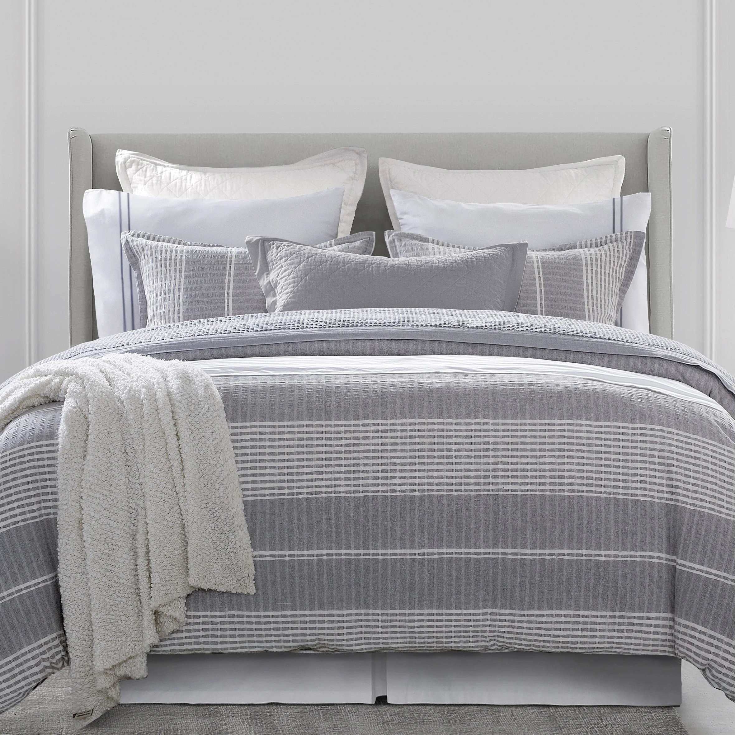Flash Sale ???? HiEnd Accents 3 PC Lane Stripe Comforter Set, Gray ???? 3 Flash Sale ???? HiEnd Accents 3 PC Lane Stripe Comforter Set, Gray ????