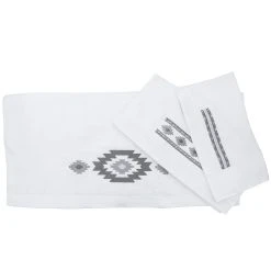 Brand new ???? HiEnd Accents 3 Pc Free Spirit Embroidery Towels White ????
