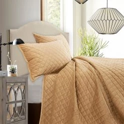 Top 10 ???? HiEnd Accents Velvet Diamond Quilt Set, 3PC Oatmeal ???? 18 Top 10 ???? HiEnd Accents Velvet Diamond Quilt Set, 3PC Oatmeal ???? -HiEnd Accents shop HiEnd Accents 3 Piece Velvet Quilt Set 4