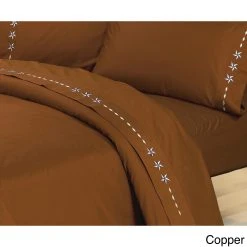 Outlet ???? HiEnd Accents 350 Thread Count Embroidered Star Bed Sheet Set Chocolate ⭐ -HiEnd Accents shop HiEnd Accents 350 Thread Count Embroidered Star Sheet Set 85ec8bdd ee89 4a40 9421 dad1514f20b6