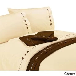 Outlet ???? HiEnd Accents 350 Thread Count Embroidered Star Bed Sheet Set Chocolate ⭐ -HiEnd Accents shop HiEnd Accents 350 Thread Count Embroidered Star Sheet Set b235507e b9cf 46f7 87bd c8cde5b1c596