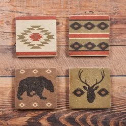 Best Sale ???? HiEnd Accents 4 PC Aztec Bear Coaster Set ????
