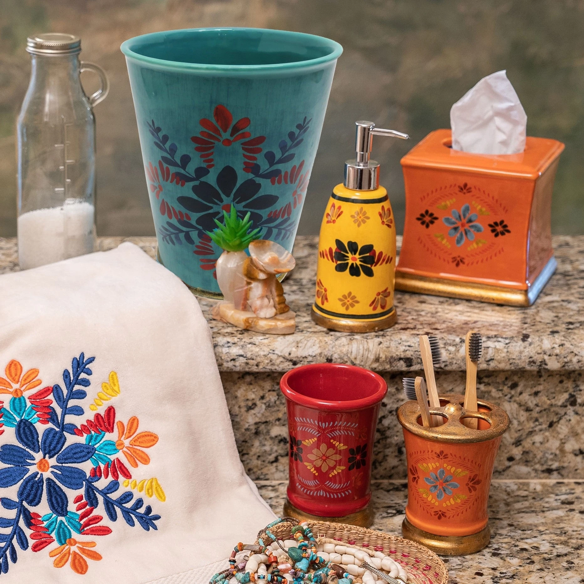 Outlet ???? HiEnd Accents 5PC Bonita Vanity Set - Multi ???? 3 Outlet ???? HiEnd Accents 5PC Bonita Vanity Set - Multi ????