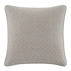 Buy ???? HiEnd Accents Anna Diamond Quilted Euro Sham, 27"x27" Gray ????