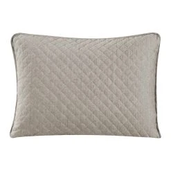 Best reviews of ???? HiEnd Accents Anna Diamond Quilted Pillow Sham Set, 2PC Light Tan ????