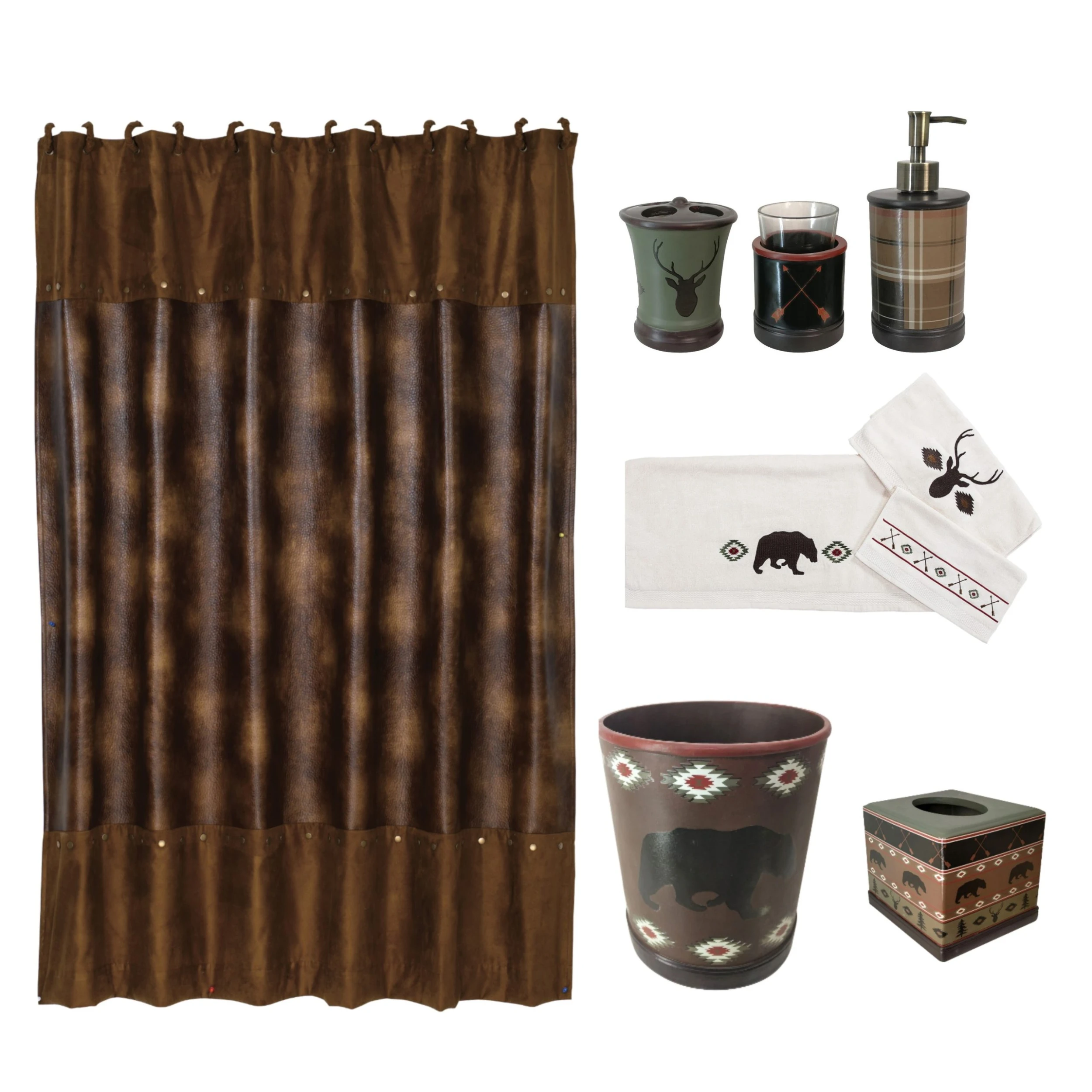 Top 10 ???? HiEnd Accents Aztec Bear 8 PC Bath Lifestyle - Multi ???? 4 Top 10 ???? HiEnd Accents Aztec Bear 8 PC Bath Lifestyle - Multi ???? - Image 2