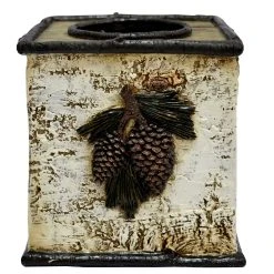 Budget ???? HiEnd Accents Birch Pinecone Tissue Box - One Size ✔️