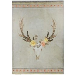 Top 10 ???? HiEnd Accents Bohemian Desert Skull Canvas - Brown - 28 X 20 ????