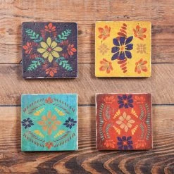 Brand new ???? HiEnd Accents Bonita Talavera Design Coasters, Set Of 4 PC ????
