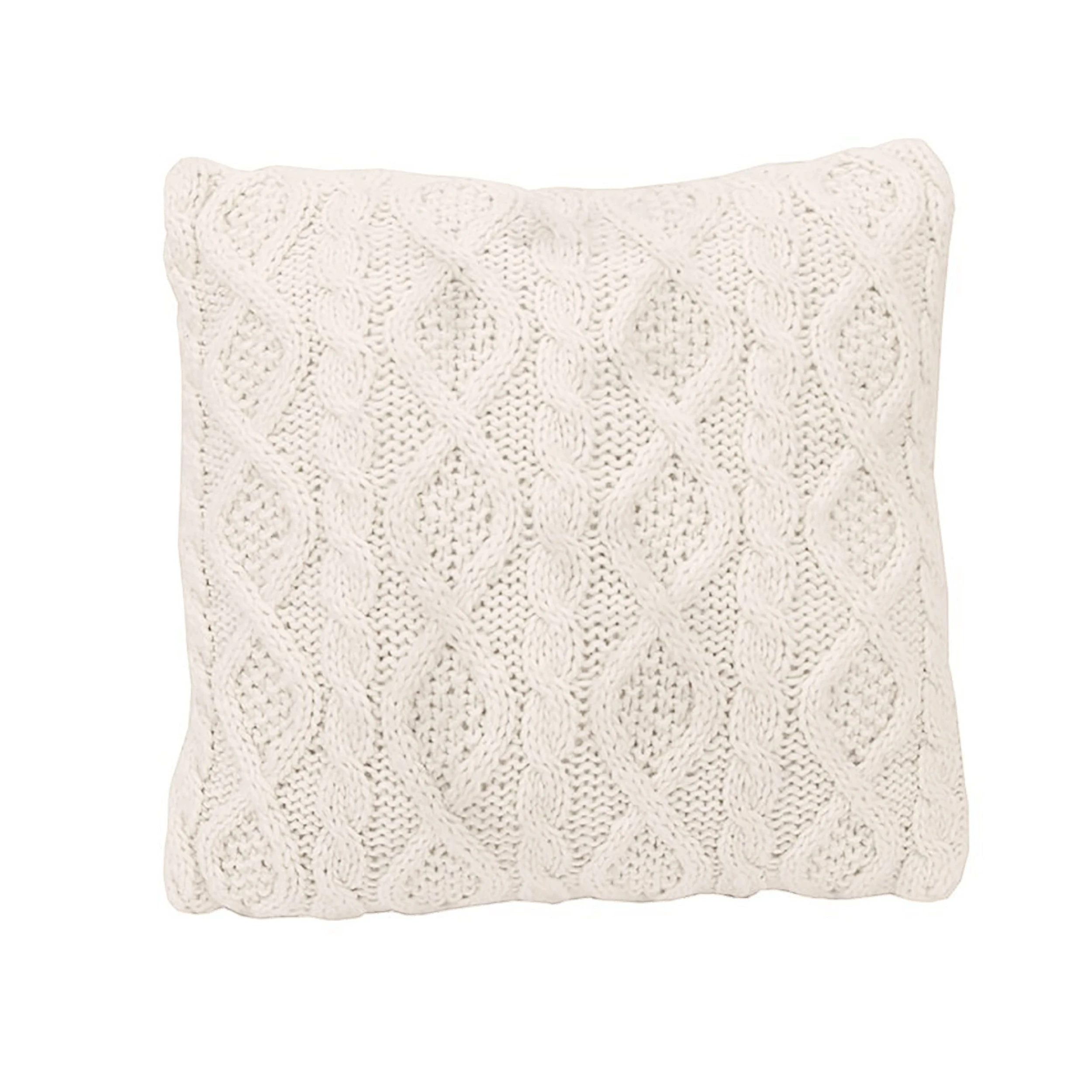 Best deal ???? HiEnd Accents Cable Knit Soft Diamond Throw Pillow, 18"x18" Cream ???? 6 Best deal ???? HiEnd Accents Cable Knit Soft Diamond Throw Pillow, 18"x18" Cream ???? - Image 4