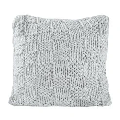 Promo ✨ HiEnd Accents Chess Knit Euro Pillow, 27"x27" Slate ⭐ -HiEnd Accents shop HiEnd Accents Chess Knit Euro Pillow2C 2722x2722 4