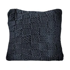 Promo ✨ HiEnd Accents Chess Knit Euro Pillow, 27"x27" Slate ⭐ -HiEnd Accents shop HiEnd Accents Chess Knit Euro Pillow2C 2722x2722 5