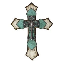 Buy ⌛ HiEnd Accents Cross With Tooled Turquoise Detail ????