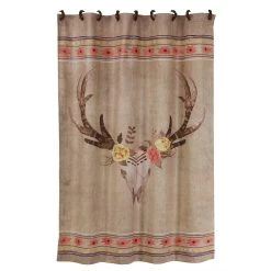 Hot Sale ???? HiEnd Accents Desert Skull Shower Curtain, 72x72 ????