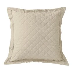 Cheapest ???? HiEnd Accents Diamond Pattern Linen Quilted Euro Sham, 27"x27" Light Tan ???? -HiEnd Accents shop HiEnd Accents Diamond Pattern Linen Quilted Euro Sham 3