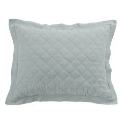 Best deal ⌛ HiEnd Accents Diamond Pattern Linen Cotton Diamond Quilted Pillow Sham, 1PC Vintage White ???? -HiEnd Accents shop HiEnd Accents Diamond Pattern Linen Quilted Pillow Sham 4