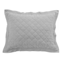 Best deal ⌛ HiEnd Accents Diamond Pattern Linen Cotton Diamond Quilted Pillow Sham, 1PC Vintage White ???? -HiEnd Accents shop HiEnd Accents Diamond Pattern Linen Quilted Pillow Sham 6