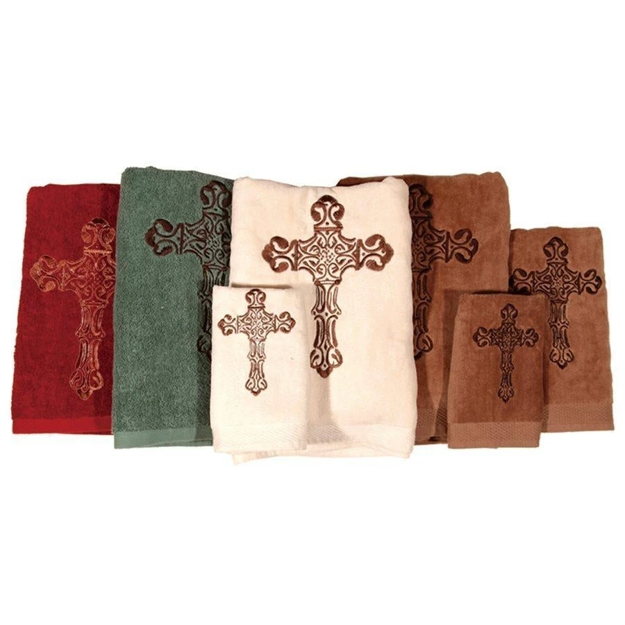 Top 10 ❤️ HiEnd Accents Embroidered Cross Towel Set, 3 PC Turquoise ???? 3 Top 10 ❤️ HiEnd Accents Embroidered Cross Towel Set, 3 PC Turquoise ????