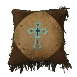 Hot Sale ???? HiEnd Accents Embroidered CrossThrow Pillow 18 X 18 ⌛