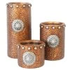Budget ???? HiEnd Accents Faux ???? Hammered Copper With Concho Candle Holder 3pc Set ????