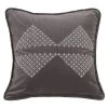 Best reviews of ???? HiEnd Accents Grey 18-inch X 18-inch Embroidered Diamond Throw Pillow ????