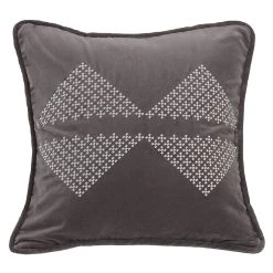 Best reviews of ???? HiEnd Accents Grey 18-inch X 18-inch Embroidered Diamond Throw Pillow ????