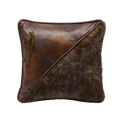 Cheapest ???? HiEnd Accents Half Faux Fur And Faux Leather 18-inch Throw Pillow ????