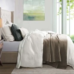 Buy ???? HiEnd Accents Hera Washed Linen Flange Duvet Cover, 1PC Sage ????
