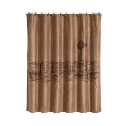 New ✔️ HiEnd Accents Jasper Shower Curtain With Embroidered Landscape, 72X72 ⌛