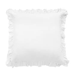 Best Sale ???? HiEnd Accents Lily Washed Linen Ruffled Euro Sham, 27"x27" Gray ????