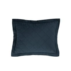 Cheap ⌛ HiEnd Accents Linen Cotton Diamond Quilted Boudoir Pillow, 12"x16" Navy ????