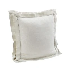 Cheapest ⌛ HiEnd Accents Luna Double Flanged Washed Linen Pillow, 20"x20" White ????