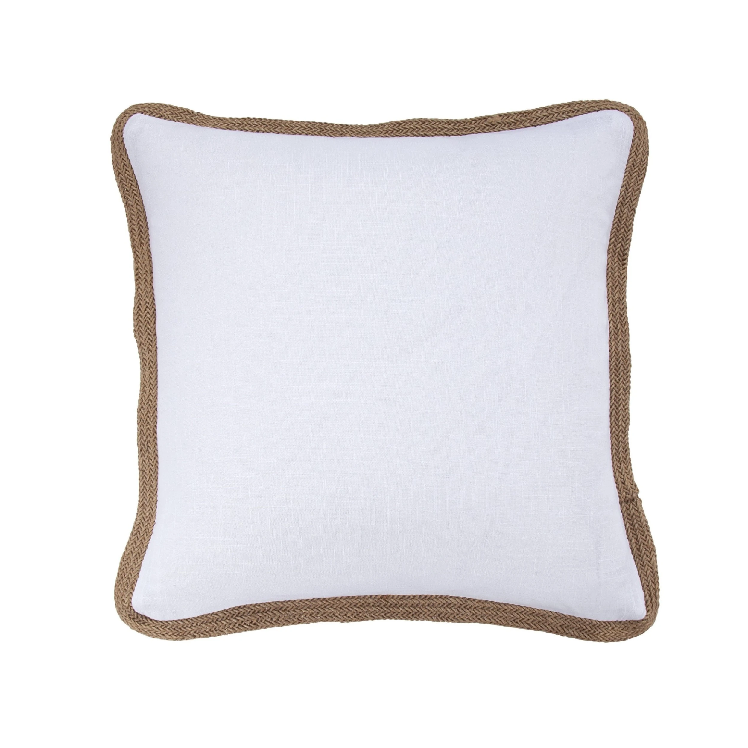 Best deal ???? HiEnd Accents Luna Washed Linen Jute Trimmed Pillow, 20"x20" White ✨ 6 Best deal ???? HiEnd Accents Luna Washed Linen Jute Trimmed Pillow, 20"x20" White ✨ - Image 4