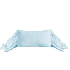 Brand new ⌛ HiEnd Accents Luna Washed Linen Long Ruffled Pillow, 16"x26" White ⭐ -HiEnd Accents shop HiEnd Accents Luna Washed Linen Long Ruffled Pillow2C 1622x2622 5