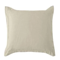 Budget ???? HiEnd Accents Luna Washed Linen Tailored Euro Sham, 27"x27" Taupe ????