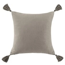 New ???? HiEnd Accents Luna Washed Linen Tasseled Square Pillow, 18"x18" Slate ???? -HiEnd Accents shop HiEnd Accents Luna Washed Linen Tasseled Square Pillow2C 1822x1822 6