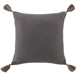 New ???? HiEnd Accents Luna Washed Linen Tasseled Square Pillow, 18"x18" Slate ???? -HiEnd Accents shop HiEnd Accents Luna Washed Linen Tasseled Square Pillow2C 1822x1822 9