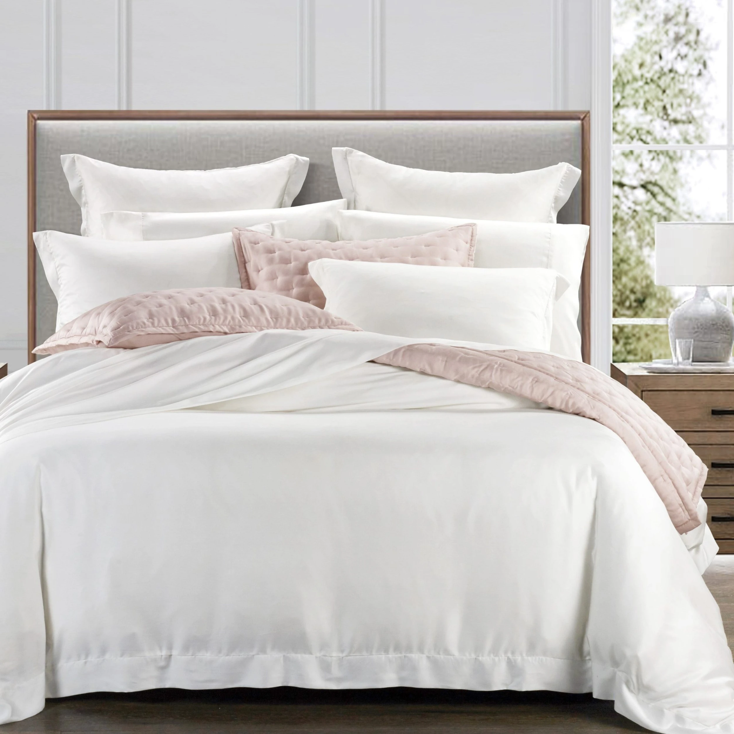 Outlet ???? HiEnd Accents Lyocell Duvet Cover Set, 3PC Blush ???? 3 Outlet ???? HiEnd Accents Lyocell Duvet Cover Set, 3PC Blush ????