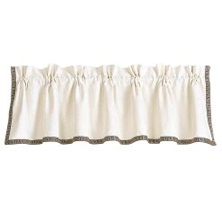 Hot Sale ???? HiEnd Accents Matelassé Greek Key Trim Valance - 18"x84" ????