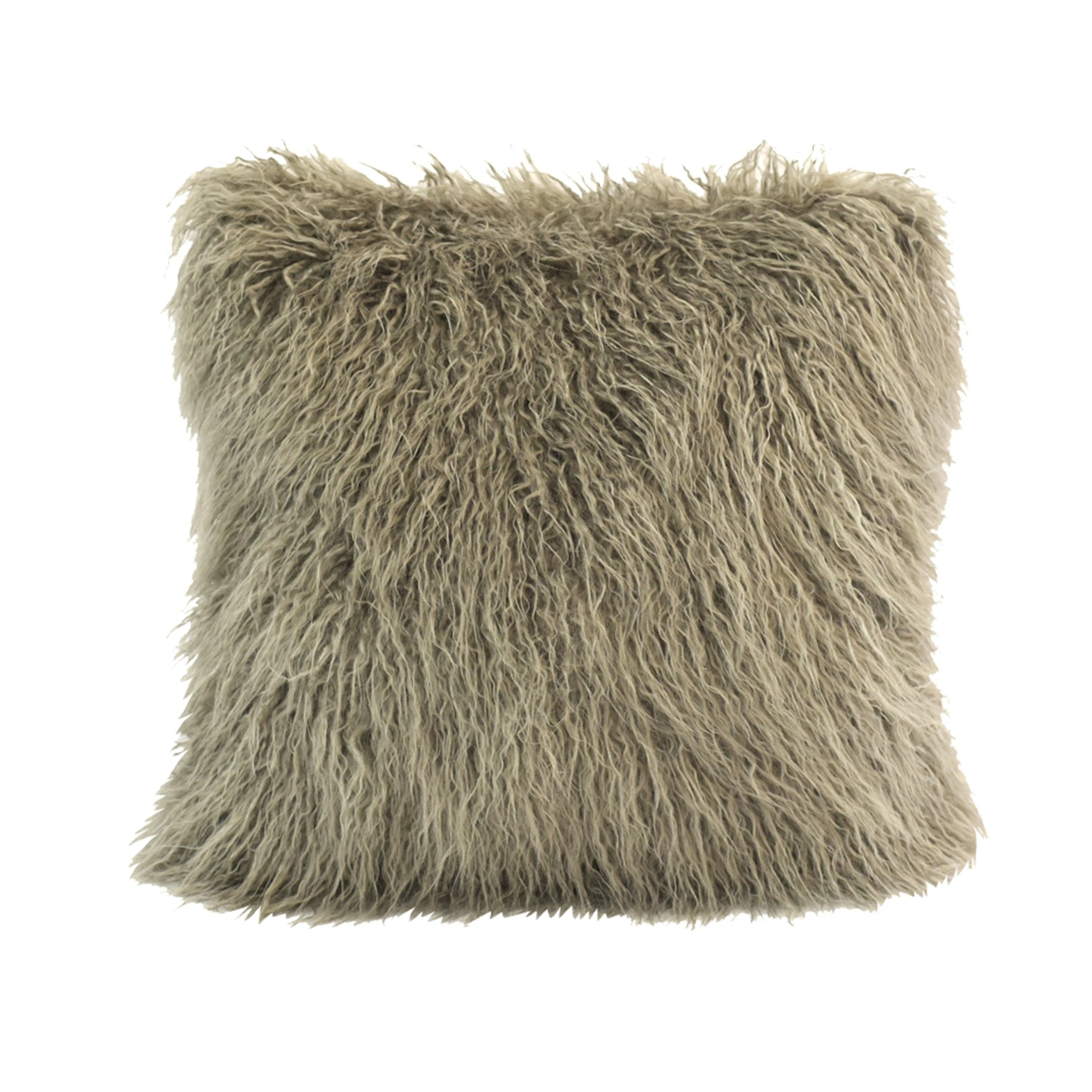 Best Sale ???? HiEnd Accents Mongolian Faux Fur Throw Pillow, 18"x18" White ⭐ 5 Best Sale ???? HiEnd Accents Mongolian Faux Fur Throw Pillow, 18"x18" White ⭐ - Image 3